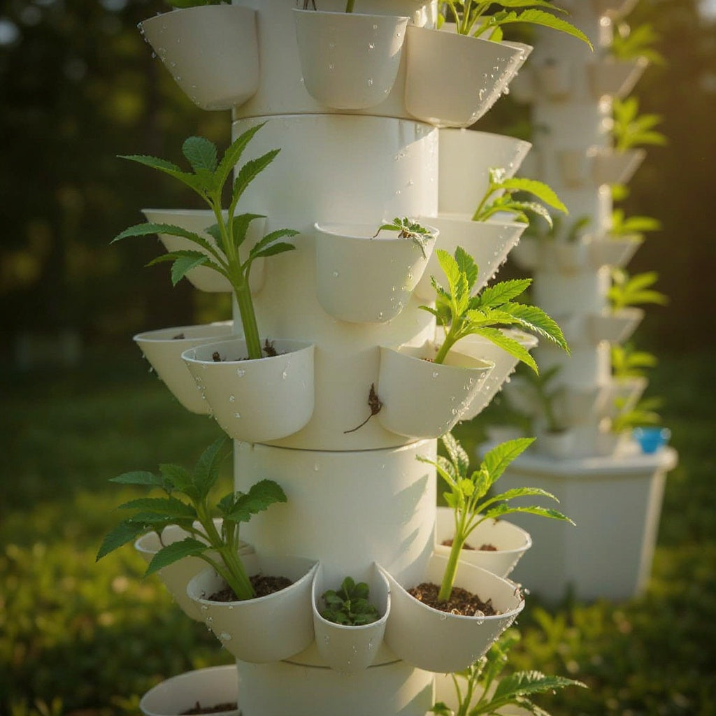 Fresh plants growing in Hushé tower