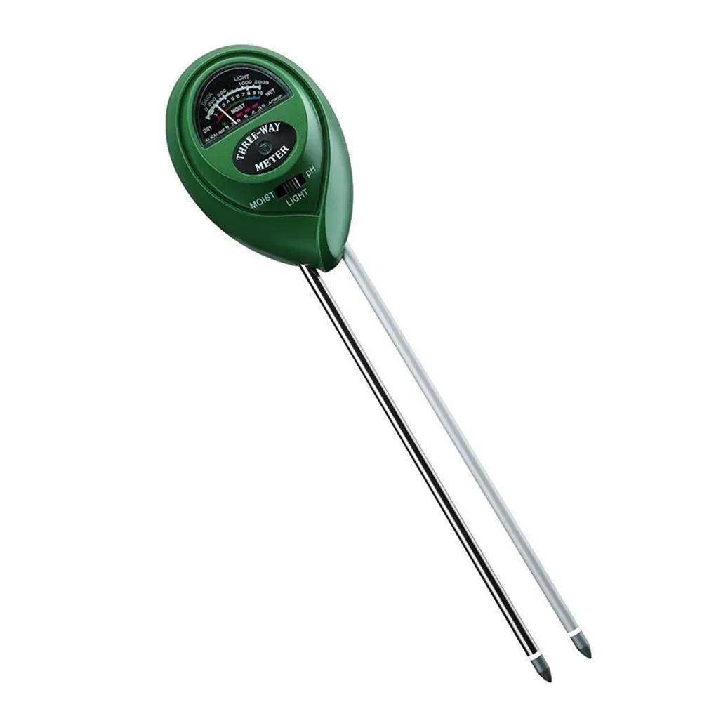 3-in-1 Soil Moisture Meter — Moisture · Light · pH