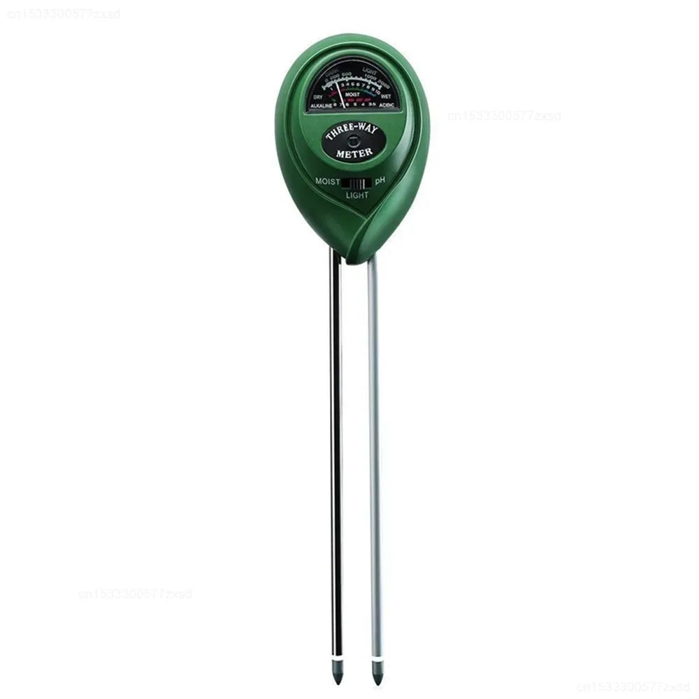 3-in-1 Soil Moisture Meter — Moisture · Light · pH