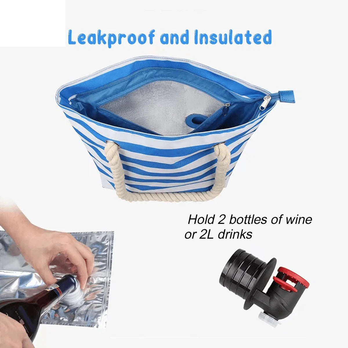Leak-proof & insulated — holds 2 L